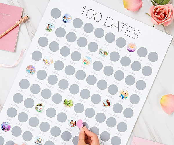 100 Dates Scratch Off Poster