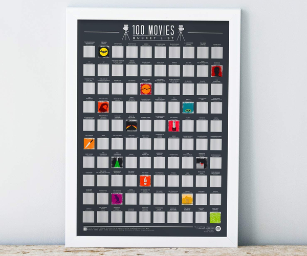 100 Must See Movies Scratch-Off Poster