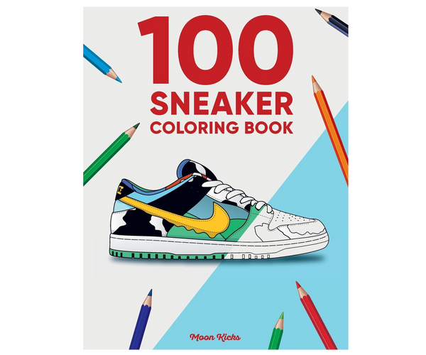 100 Sneaker Adult Coloring Book