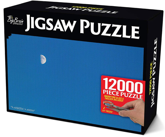 12,000 Piece Jigsaw Moon Puzzle Prank Gift Box