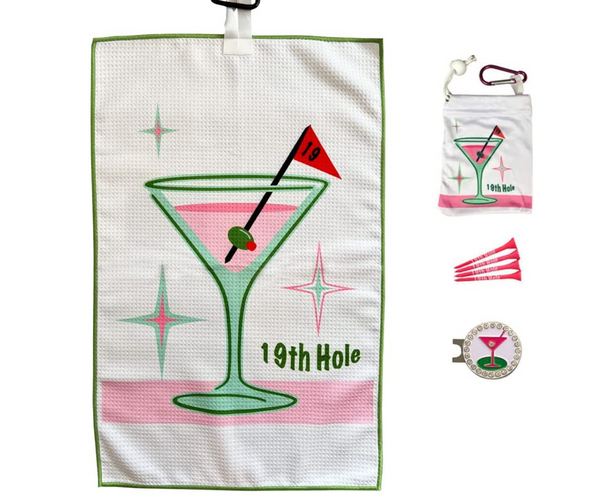 19th Hole Loser Pays Funny Golf Towel Set