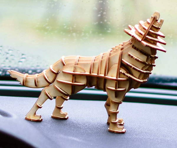 3D Wooden Wolf Puzzle