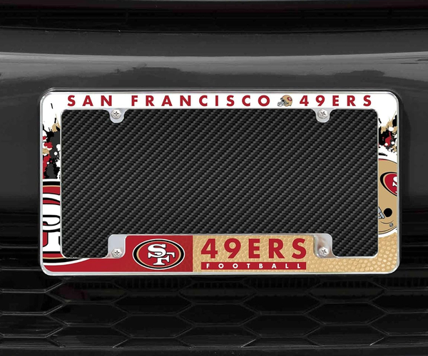 49ers Football License Plate Frame