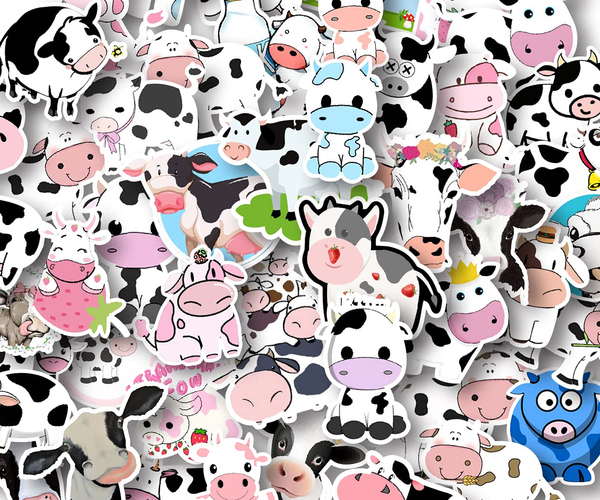 50 Cow Stickers