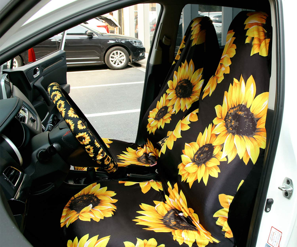 9 Piece Sunflower Car Decor Set
