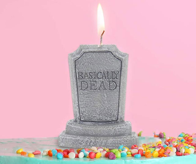 Basically Dead Tombstone Candle