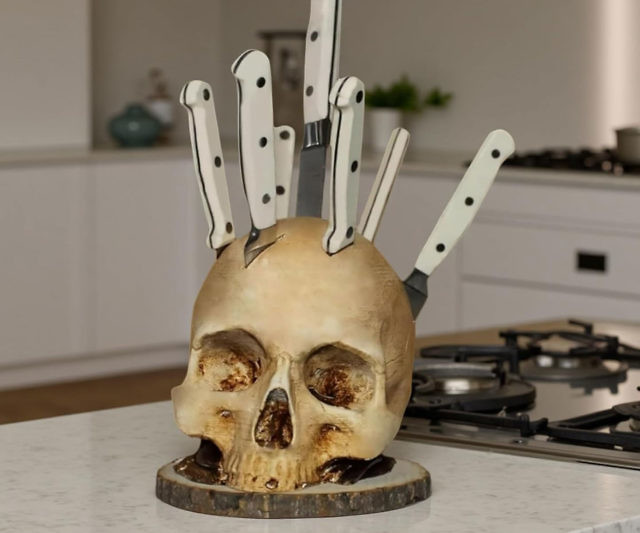 Skull Knife Holder