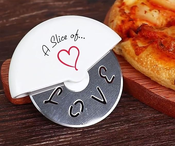 A Slice of Love Pizza Wheel Wedding Shower Favor