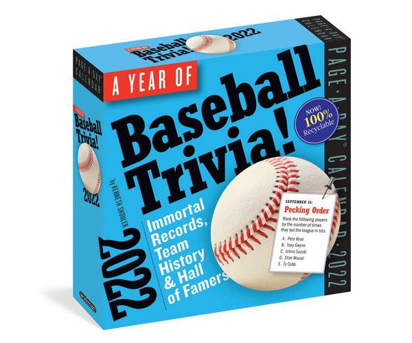 A Year of Baseball Trivia Calendar