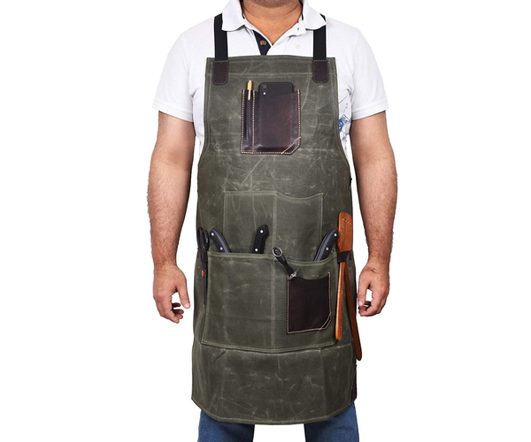 Aaron's Leather Grilling Apron