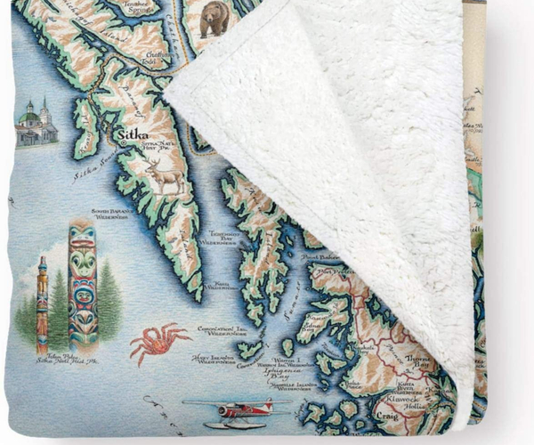 Alaska Inside Passage Fleece Blanket