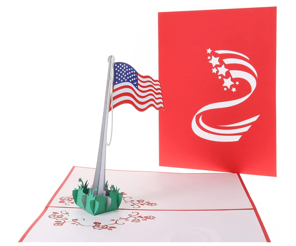 American Flag Pop Up Card