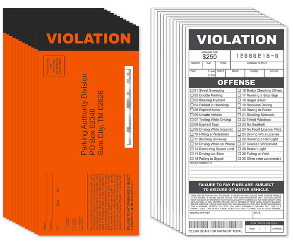 April Fool's Day Prank Parking Tickets