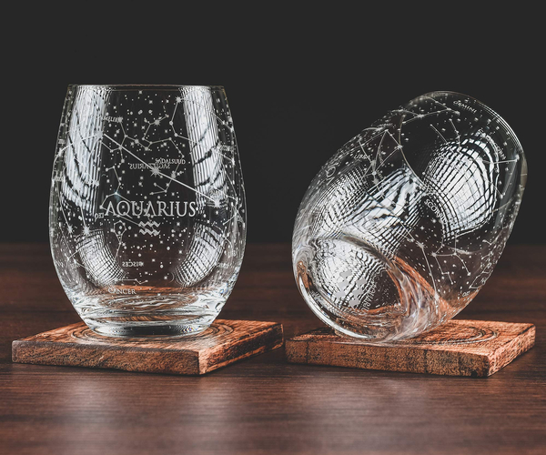 Aquarius Stemless Wine Glasses