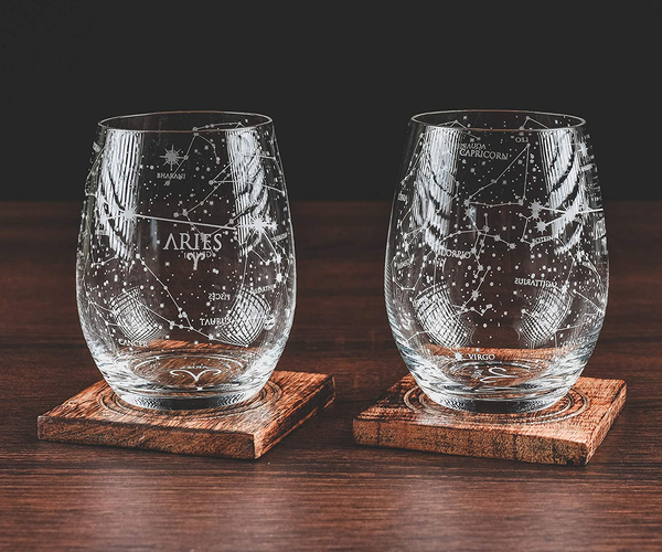 Aries Stemless Wine Glass