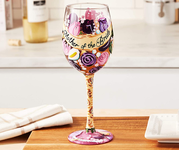Artisan Hand Painted Wine Glass