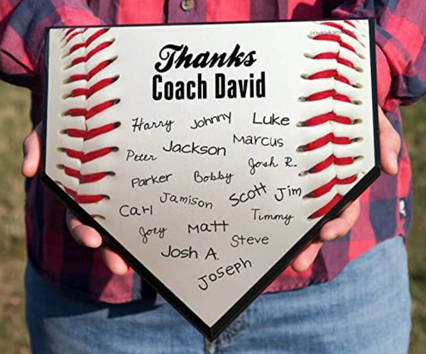 Autographable Home Plate Keepsake for Coach