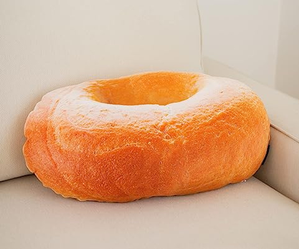 Bagel Throw Pillow