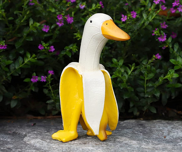 Banana Duck Garden Statue