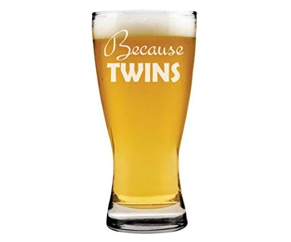 Because Twins Beer Glass