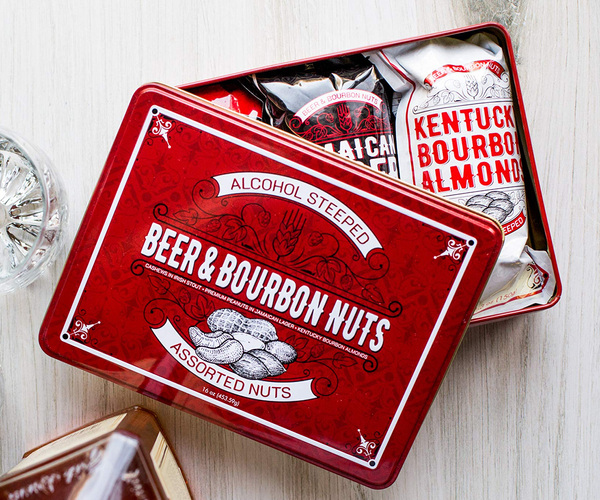 Beer and Bourbon Nuts Gift Basket