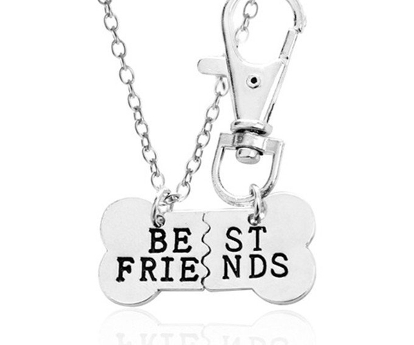 Best Friends Dog Mom and Dog Necklace