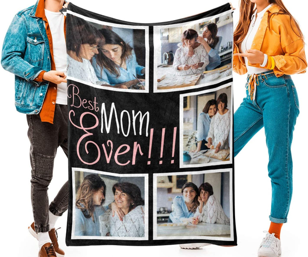 Best Mom Ever Custom Photo Blanket