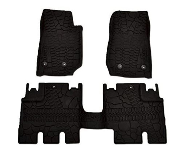 Black All-Weather 3-Piece Floor Mat Set