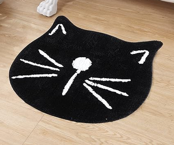 Black Cat Bath Mat