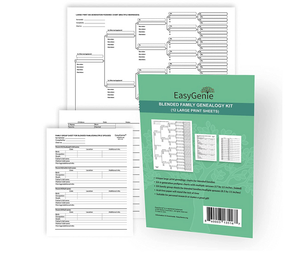 Blended Family Genealogy Worksheets