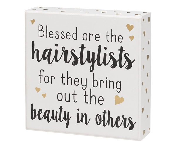 Blessed are the Hairstylists Box Sign