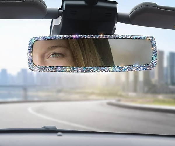 Blinged Out Rear View Mirror Frame