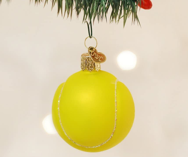Blown Glass Tennis Ornament