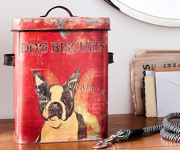 Boston Terrier Dog Biscuit Container