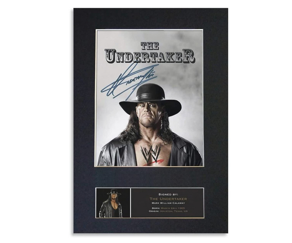 Bret Hart The Undertaker Autographed Picture