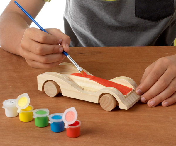 Build and Paint Wooden Racing Cars Kit