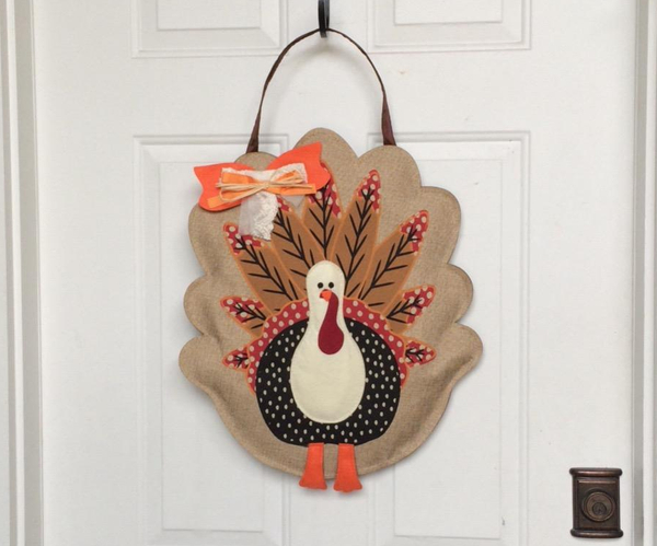 Burlap Turkey Door Hanger