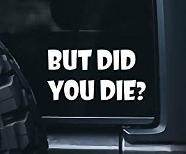 But Did You Die Funny Bumper Sticker