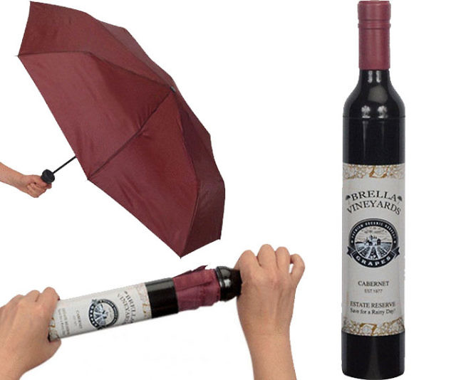 Cabernet Wine Bottle Hidden Umbrella