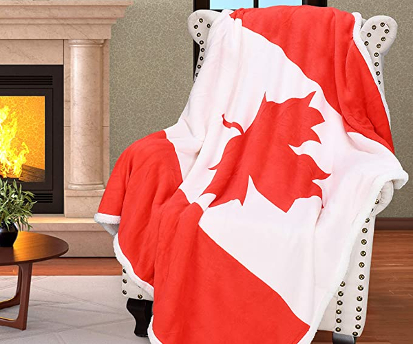 Canada Flag Sherpa Blanket