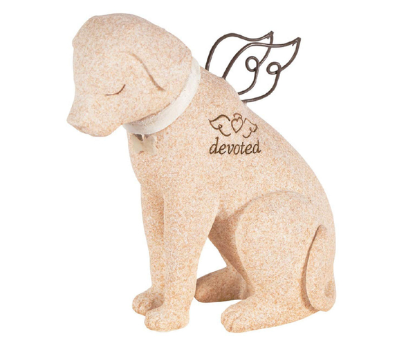 Carson Devoted Dog Angel Figurine