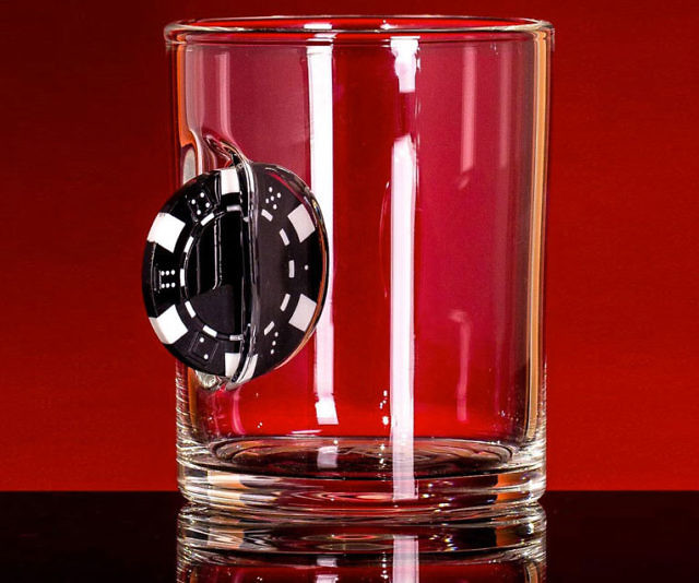 Casino Chip Whiskey Glass