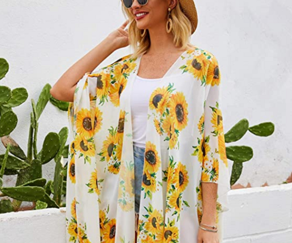 Casual Sunflower CoverUp