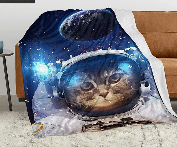 Cat-stronaut Blanket