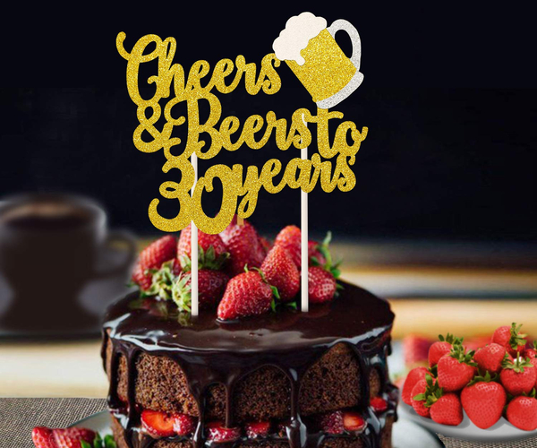 Cheers & Beers Cake Topper