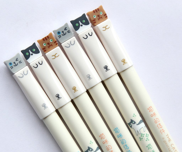 Colorful Cats Design Gel Pens
