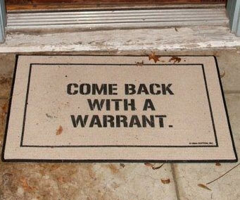 Come Back With A Warrant Doormat
