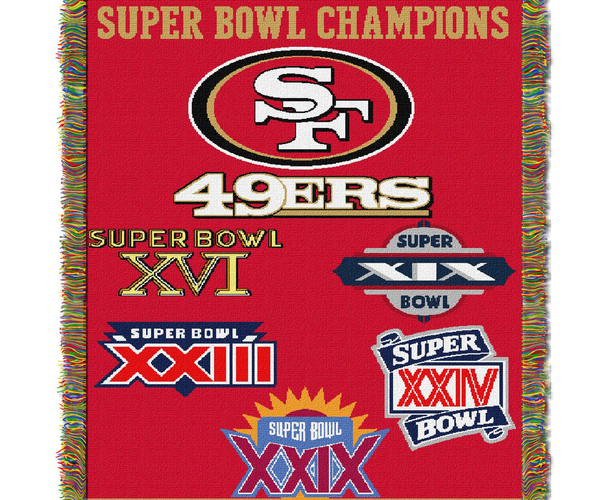 Commemorative 49ers Woven Blanket