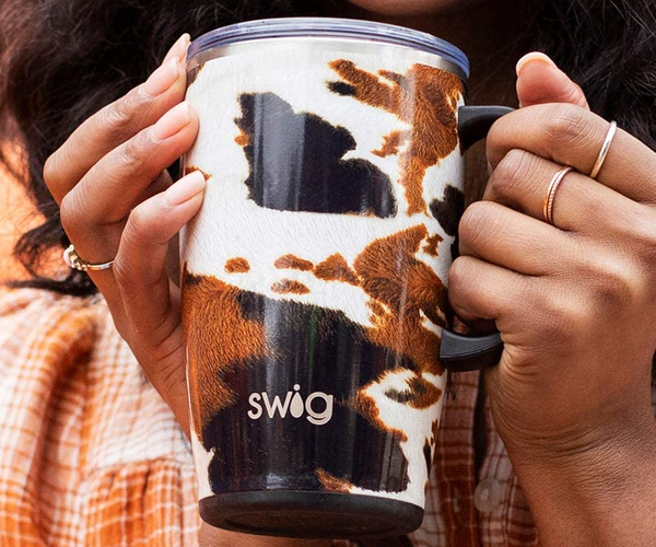Cow Print Coffee Tumbler