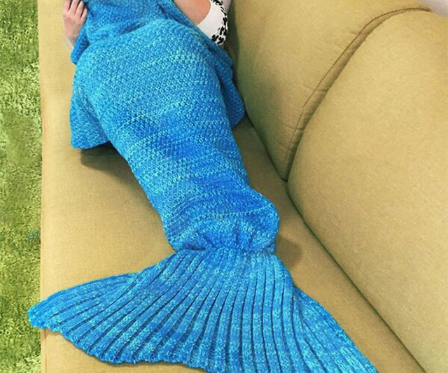 Crochet Mermaid Tail Blanket